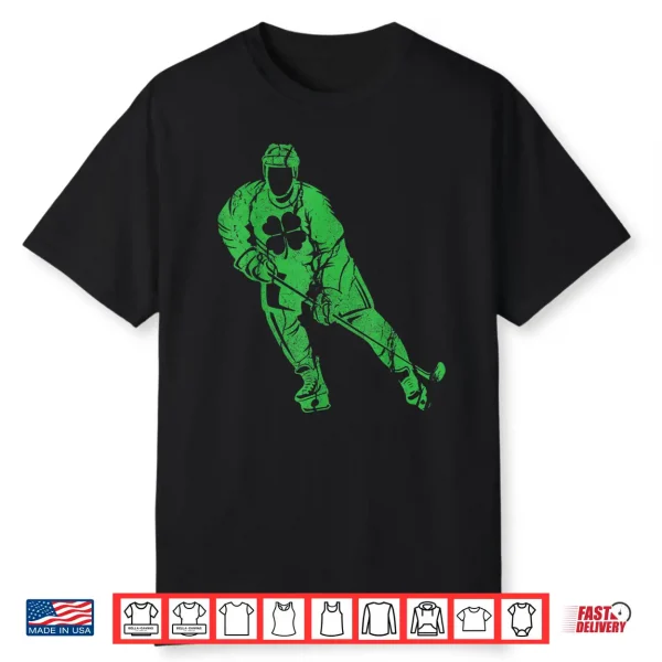St Patricks Day Ice Hockey Shirt For Boys Irish Men Boys Shirt