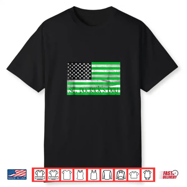 St Patrick’S Day Irish Patriotic Usa T Shirt Us Flag