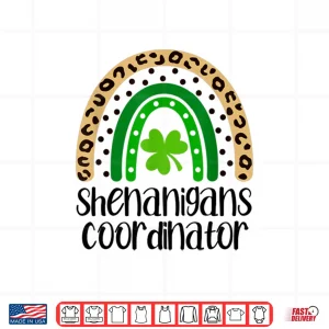 Shenanigans Coordinator St. Patrick'S Day Leopard Print Shirt 4 Design Shenanigans Coordinator St. PatrickS Day Leopard Print Shirt