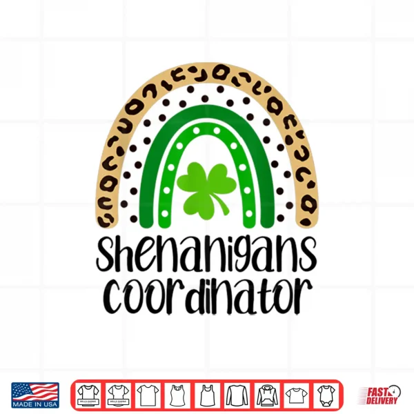 Design Shenanigans Coordinator St. PatrickS Day Leopard Print Shirt