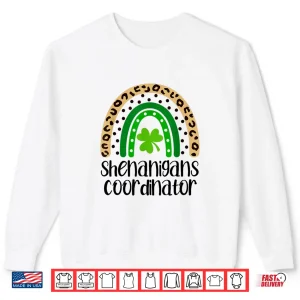 Shenanigans Coordinator St. Patrick'S Day Leopard Print Shirt 2 Sweatshirt Shenanigans Coordinator St. PatrickS Day Leopard Print Shirt