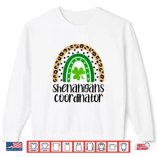 Sweatshirt Shenanigans Coordinator St. PatrickS Day Leopard Print Shirt