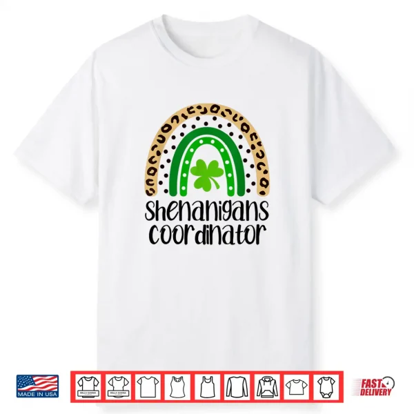 Shenanigans Coordinator St. Patrick’S Day Leopard Print Shirt