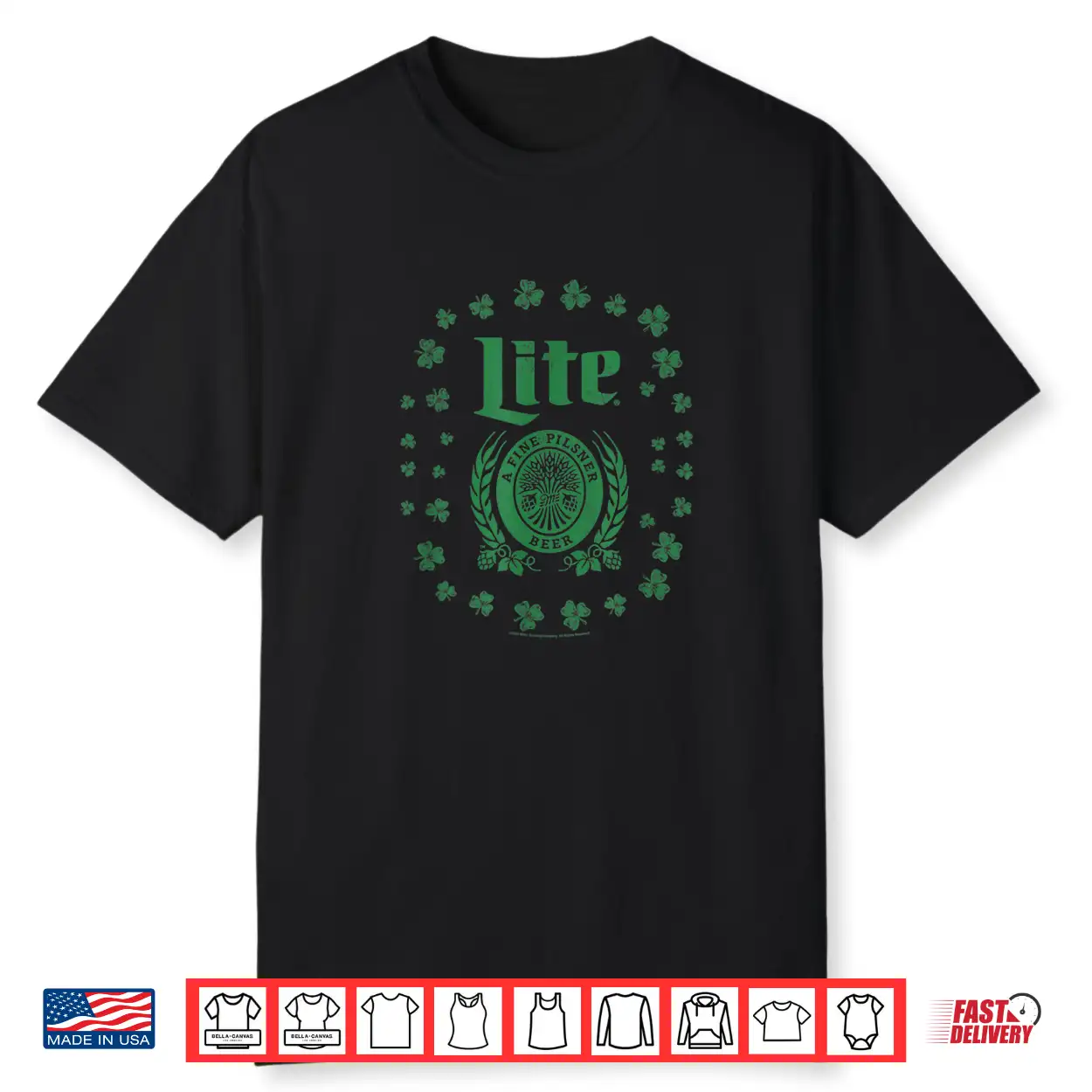 Miller Lite St. Patrick’S Day A Fine Pilsner Beer Distressed Shirt Miller Lite St. Patrick’S Day A Fine Pilsner Beer Distressed Shirt
