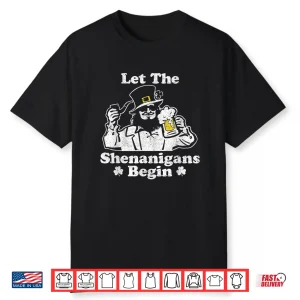 Let The Shenanigans Begin Funny Leprechaun St Patrick’S Day Shirt