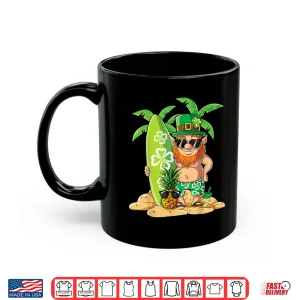 Mug Leprechaun Hawaiian Surfing T Shirt St Patricks Day Hawaii