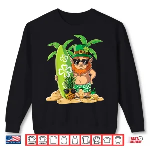 Sweatshirt Leprechaun Hawaiian Surfing T Shirt St Patricks Day Hawaii