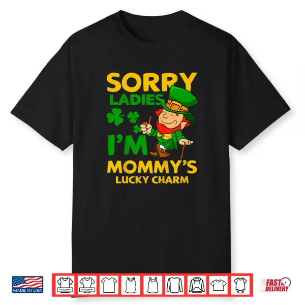 Kids Mommy’S Lucky Charm St Patricks Day Toddler Boy Leprechaun Shirt