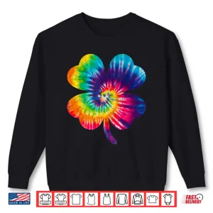 Sweatshirt Irish Shamrock Tie Dye Happy St PatrickS Day 2024 Shirt