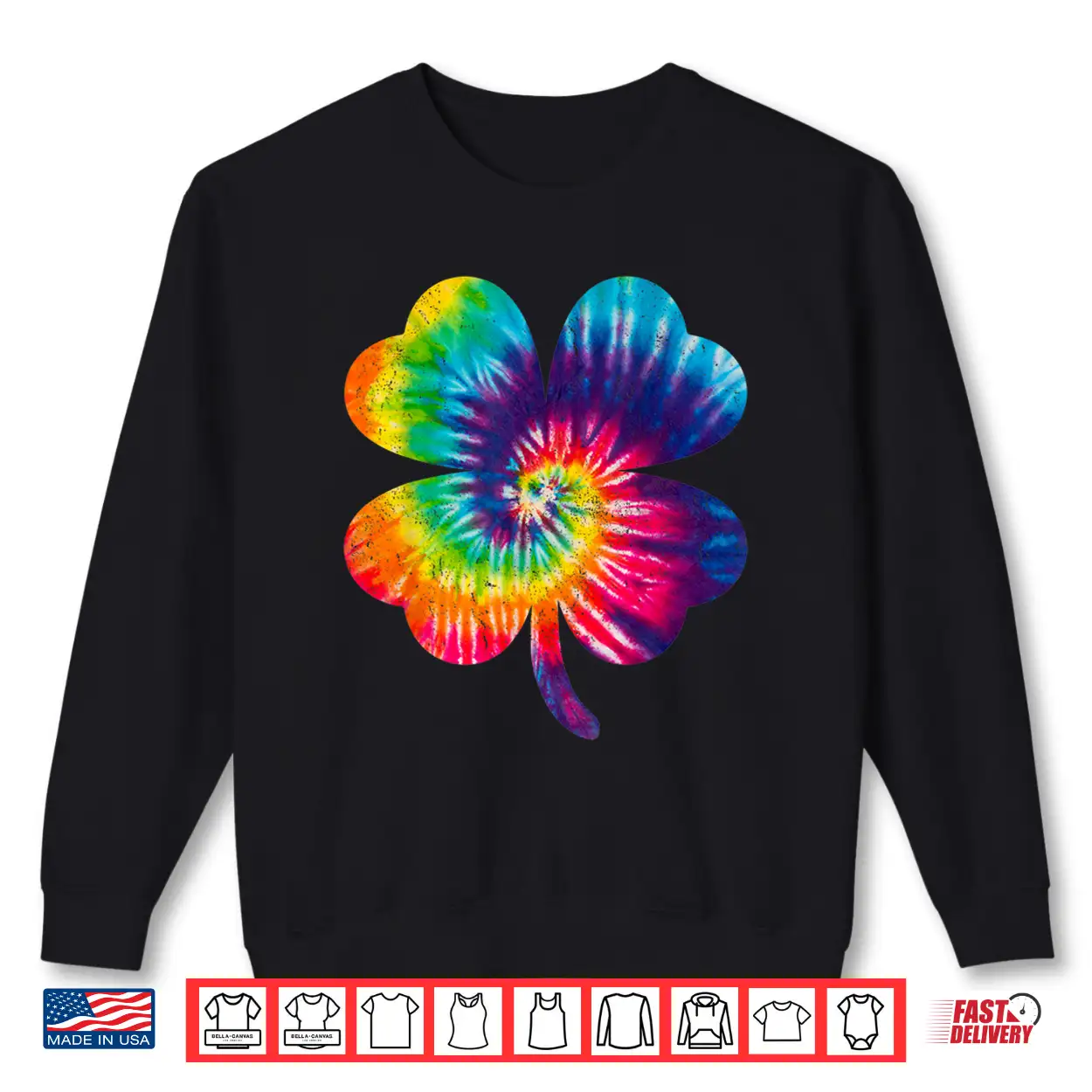 Irish Shamrock Tie Dye Happy St Patrick’S Day 2024 Shirt Irish Shamrock Tie Dye Happy St Patrick’S Day 2024 Shirt