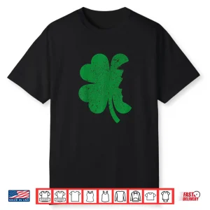 Happy St Patrick’S Day Clover Leaf Trump Distressed Tee Shirt