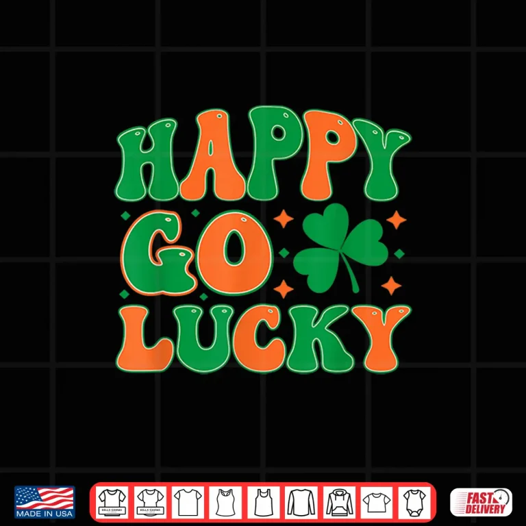 Design Happy Go Lucky St. PatrickS Day T Shirt Boys Girls Kids Shirt