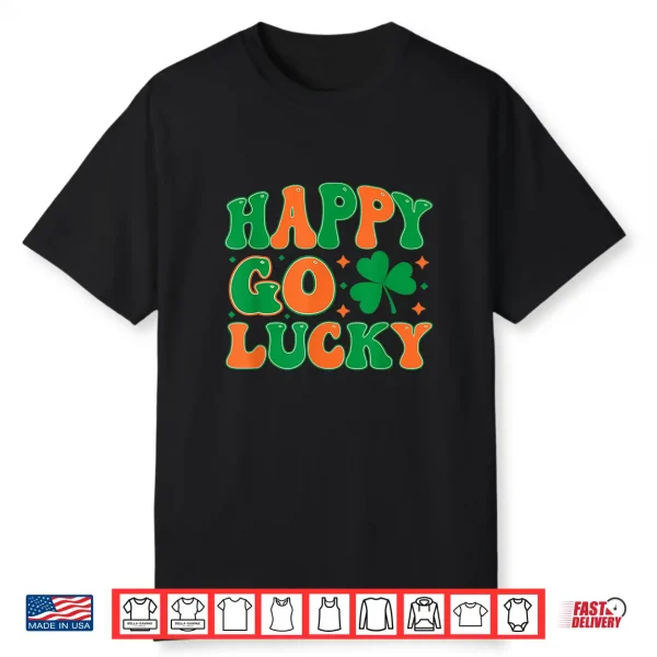 Happy Go Lucky St. Patrick’S Day T Shirt Boys Girls Kids Shirt