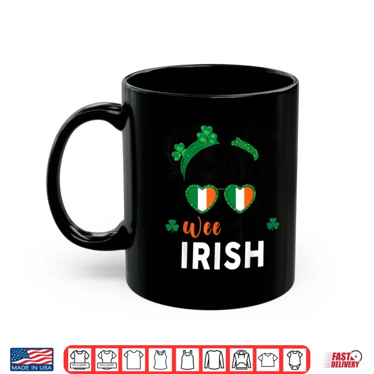 Mug Wee Bit Irish St PatrickS Day Cute Toddler Teen Girl Shirt