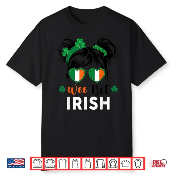 Wee Bit Irish St Patrick’S Day Cute Toddler Teen Girl Shirt