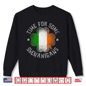 Sweatshirt St. PatrickS Time For Some Shenanigans Clover Men Women Shirt