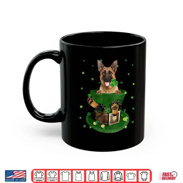 Mug St PatrickS Day Leprechaun German Shepherd Dog Shamrock Shirt