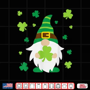 Design St PatrickS Day Gnome Leprechaun With Shamrocks Shirt