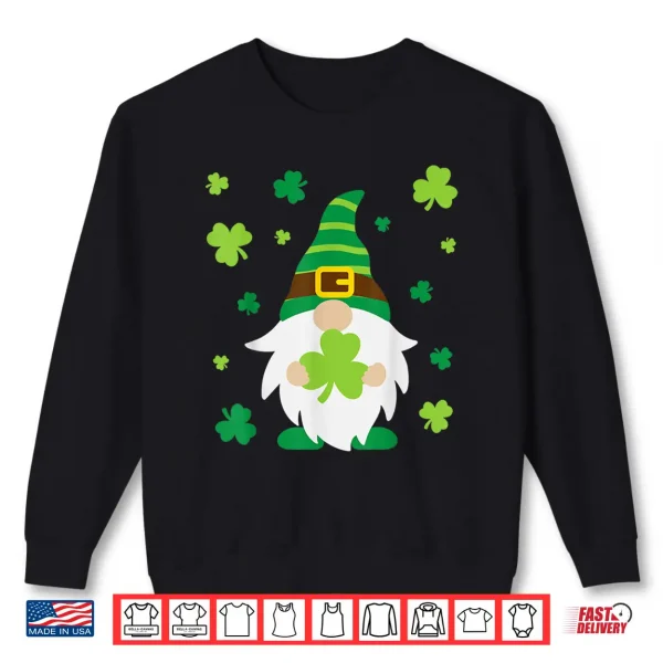 Sweatshirt St PatrickS Day Gnome Leprechaun With Shamrocks Shirt