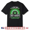 Lucky Third Grade Teacher Funny St Patrick’S Day Leopard Shirt