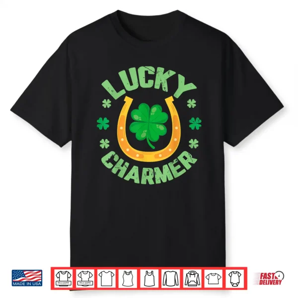 Lucky Charmer Shirt Boys Kids Girl Funny St. Patrick’S Day Shirt