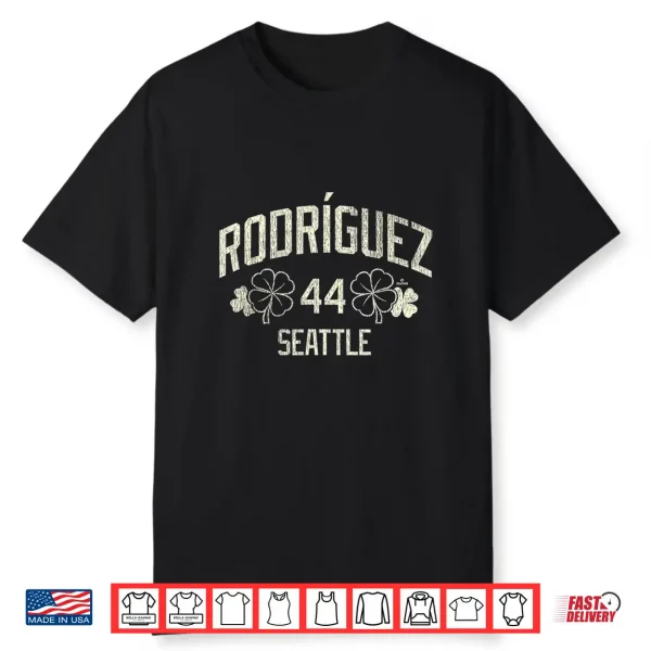 Julio Rodriguez Seattle Baseball St. Patrick’S Day Clover Shirt