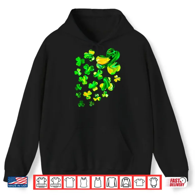 Hoodie Irish Shamrock Tie Dye Happy St PatrickS Day Go Lucky Shirt
