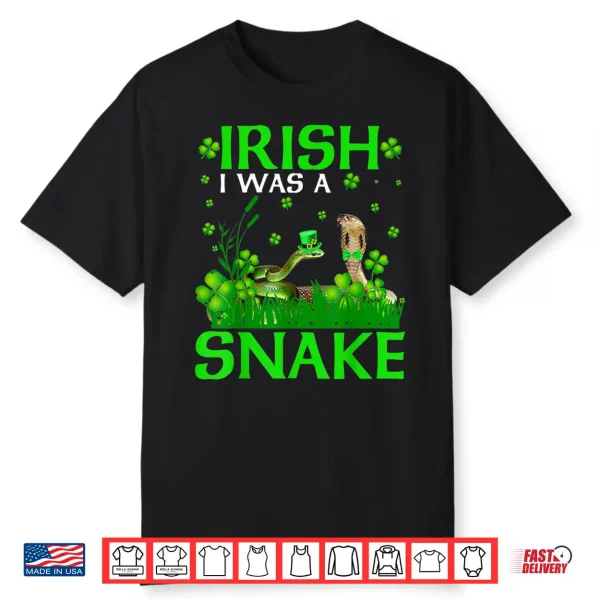 Irish I Was A Snake St Patrick’S Day Leprechaun Snake Shirt