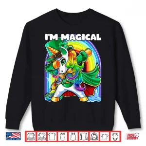 Sweatshirt IM Magical St. PatrickS Day Dabbing Unicorn Leprechaun Shirt