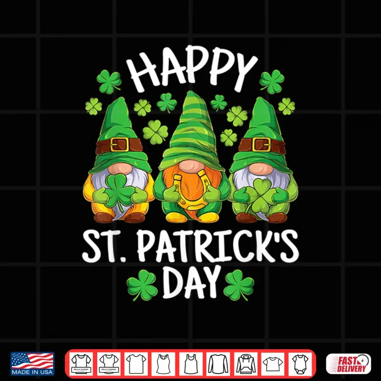 Design Happy St. PatrickS Day Gnomes Shenanigans Irish Shamrock Shirt