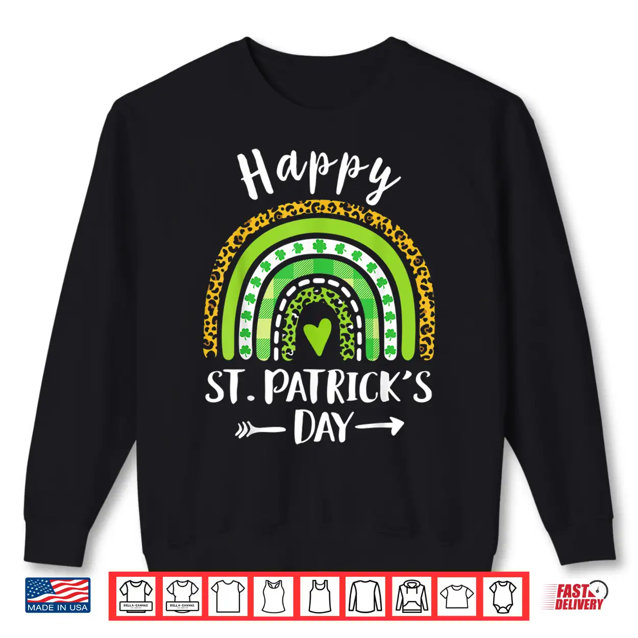Happy St Patrick’S Day Rainbow Leopard Print Shamrock Irish Shirt Happy St Patrick’S Day Rainbow Leopard Print Shamrock Irish Shirt