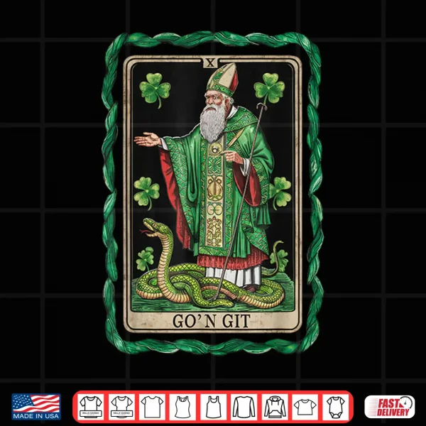 Design Funny St Patricks Day Tarot Card GoN Git St Patrick Vintage Shirt