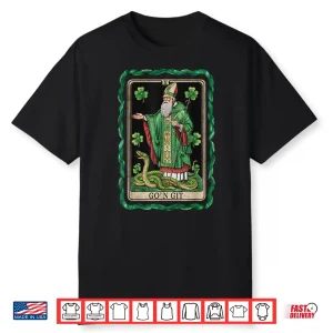 Funny St Patricks Day Tarot Card Go’N Git St Patrick Vintage Shirt