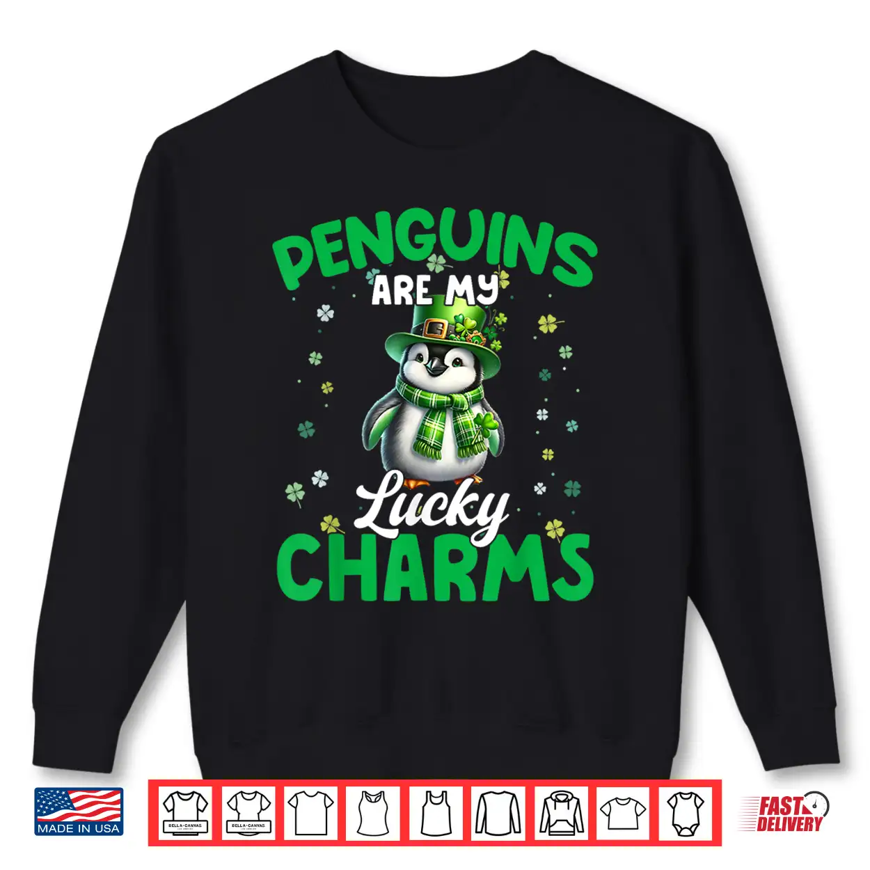 Funny Penguins Are My Lucky Charms St. Patrick’S Day Outfit Shirt Funny Penguins Are My Lucky Charms St. Patrick’S Day Outfit Shirt
