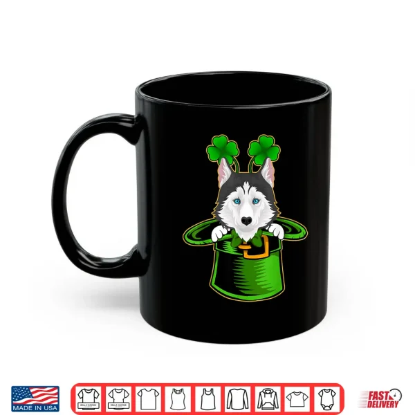 Mug Funny Irish Leprechaun Siberian Husky Dog St. PatrickS Day Shirt