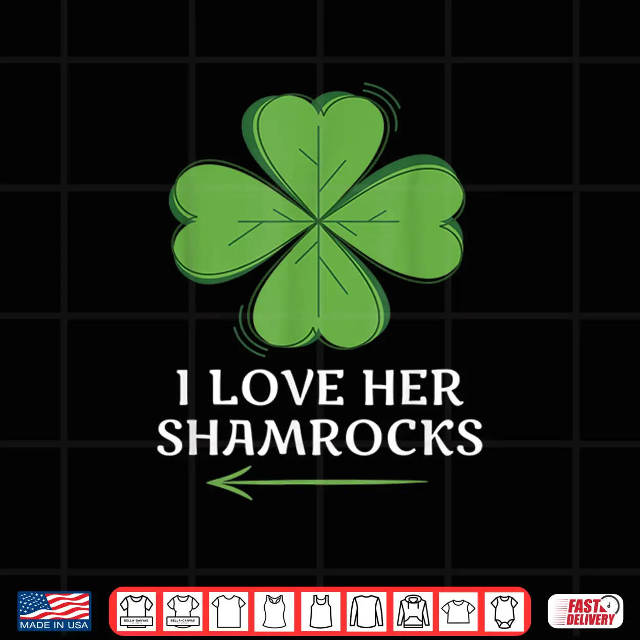 Couples St. Patrick’S Day I Love Her Shamrocks Shirt Couples St. Patrick’S Day I Love Her Shamrocks Shirt