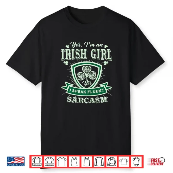 Womens I’M An Irish Best Girl ,Perfect St Patrick’S Day Shirt