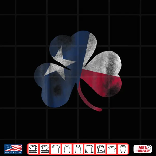 Design St Patricks Day Texas Clover Irish Apparel Shirt