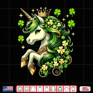 Design St Patrick Day Unicorn Girls Toddler Lepricorn Unicorn Shirt