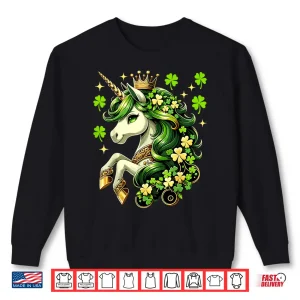 Sweatshirt St Patrick Day Unicorn Girls Toddler Lepricorn Unicorn Shirt