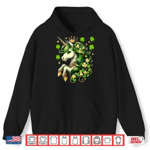 Hoodie St Patrick Day Unicorn Girls Toddler Lepricorn Unicorn Shirt