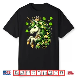 St Patrick Day Unicorn Girls Toddler Lepricorn Unicorn Shirt