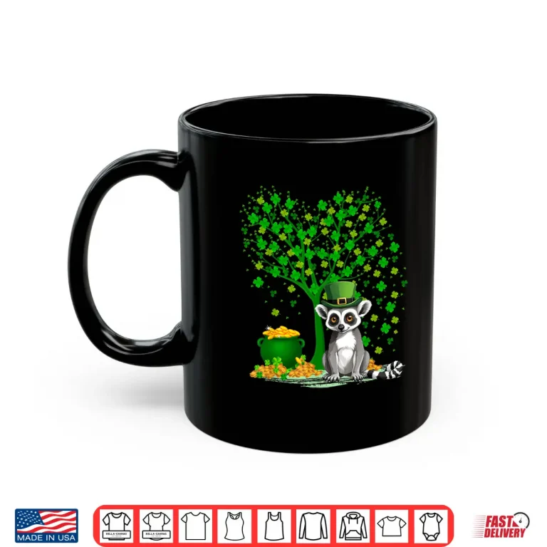 Shamrock Tree Leprechaun Hat Lemur St Patrick'S Day Shirt 3 Mug Shamrock Tree Leprechaun Hat Lemur St PatrickS Day Shirt