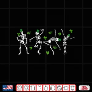 Design Shamrock Skeletons Dancing Funny St PatrickS Day Party Shirt
