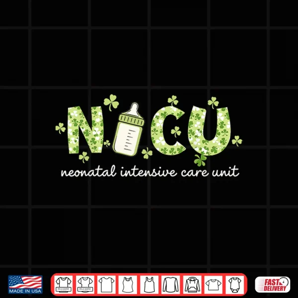 Design Retro Shamrock Nicu Nurse Happy St PatrickS Day Clothing Shirt