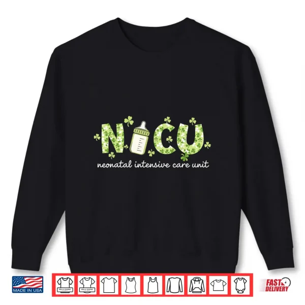 Sweatshirt Retro Shamrock Nicu Nurse Happy St PatrickS Day Clothing Shirt