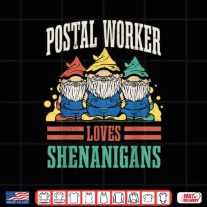 Postal Worker Loves Shenanigans St. Patrick'S Day Costume Shirt 4 Design Postal Worker Loves Shenanigans St. PatrickS Day Costume Shirt