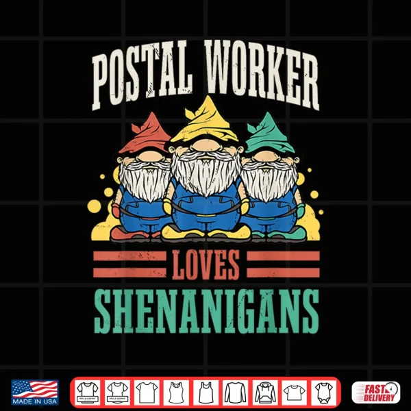 Design Postal Worker Loves Shenanigans St. PatrickS Day Costume Shirt