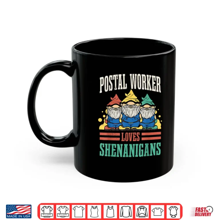 Mug Postal Worker Loves Shenanigans St. PatrickS Day Costume Shirt