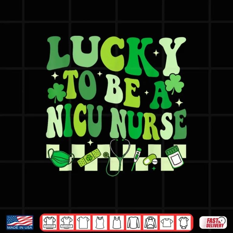 Lucky To Be A Nicu Nurse St Patrick'S Day Icu Nurse Scrub Shirt 4 Design Lucky To Be A Nicu Nurse St PatrickS Day Icu Nurse Scrub Shirt